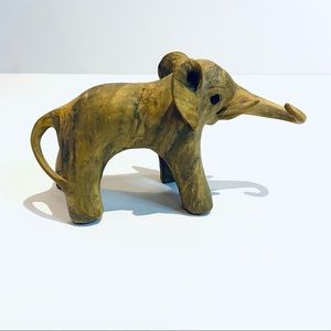 Vintage Handmade Resin/polymer marbled made in the Philippines elephant figurine